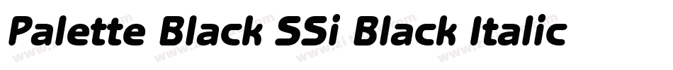 Palette Black SSi Black Italic字体转换